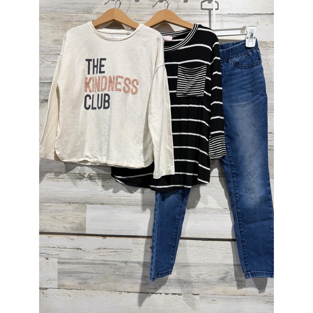 Mint Velvet Moa Moa Cat & Jack Shirt Jeggings Girls Size 7 Bundle